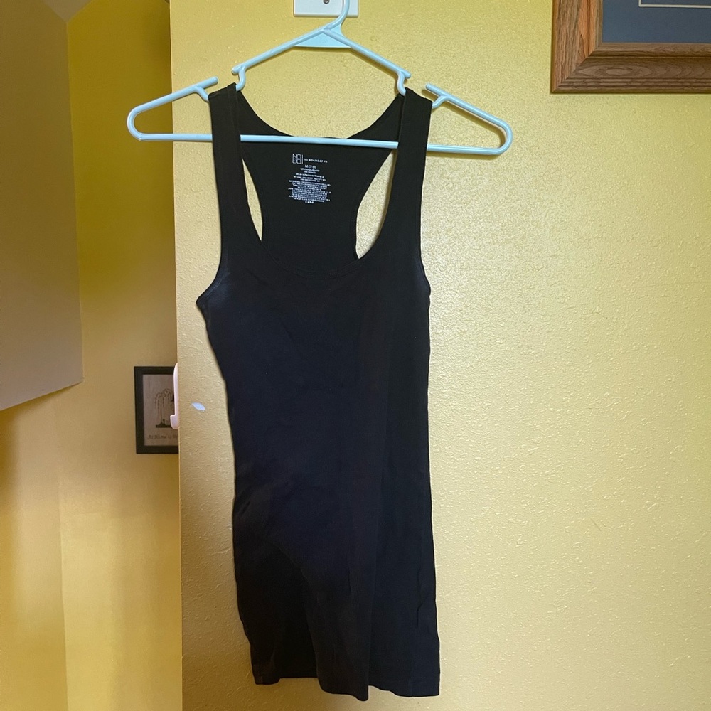 Plain black tank top